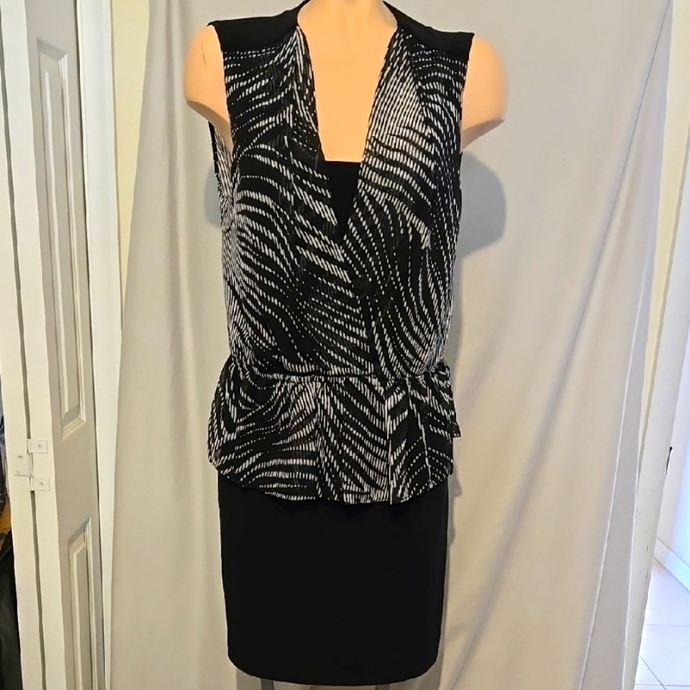 Bisou Bisou Semi Sheer Sleevless Dress